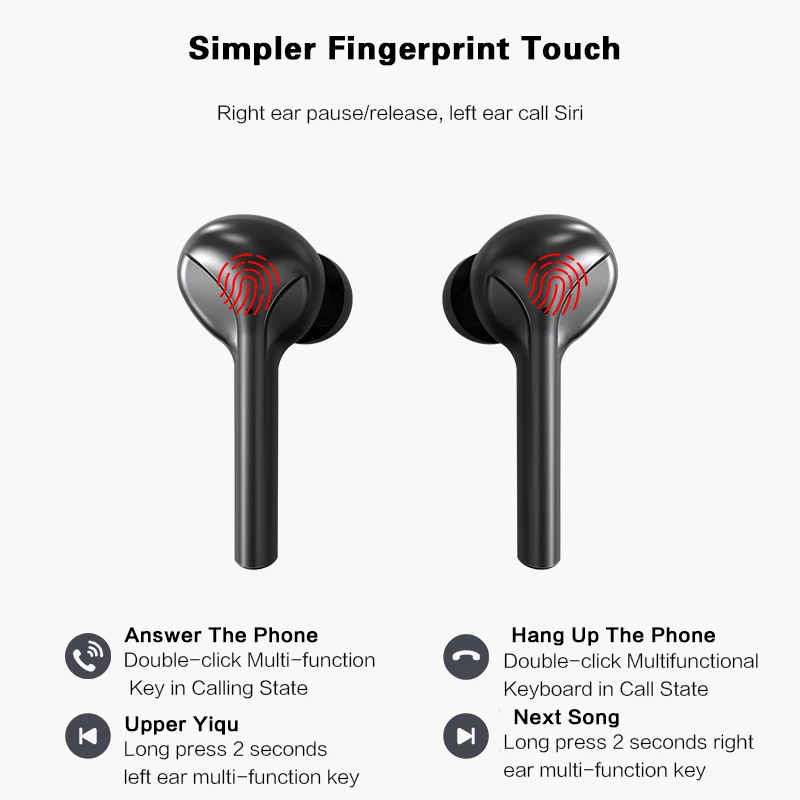 S09 TWS Wireless Bluetooth Earphones 5.0 True Wireless Earbuds Headset Stereo Bluetooth Earphone For iphone xiaomi samsung Huawe