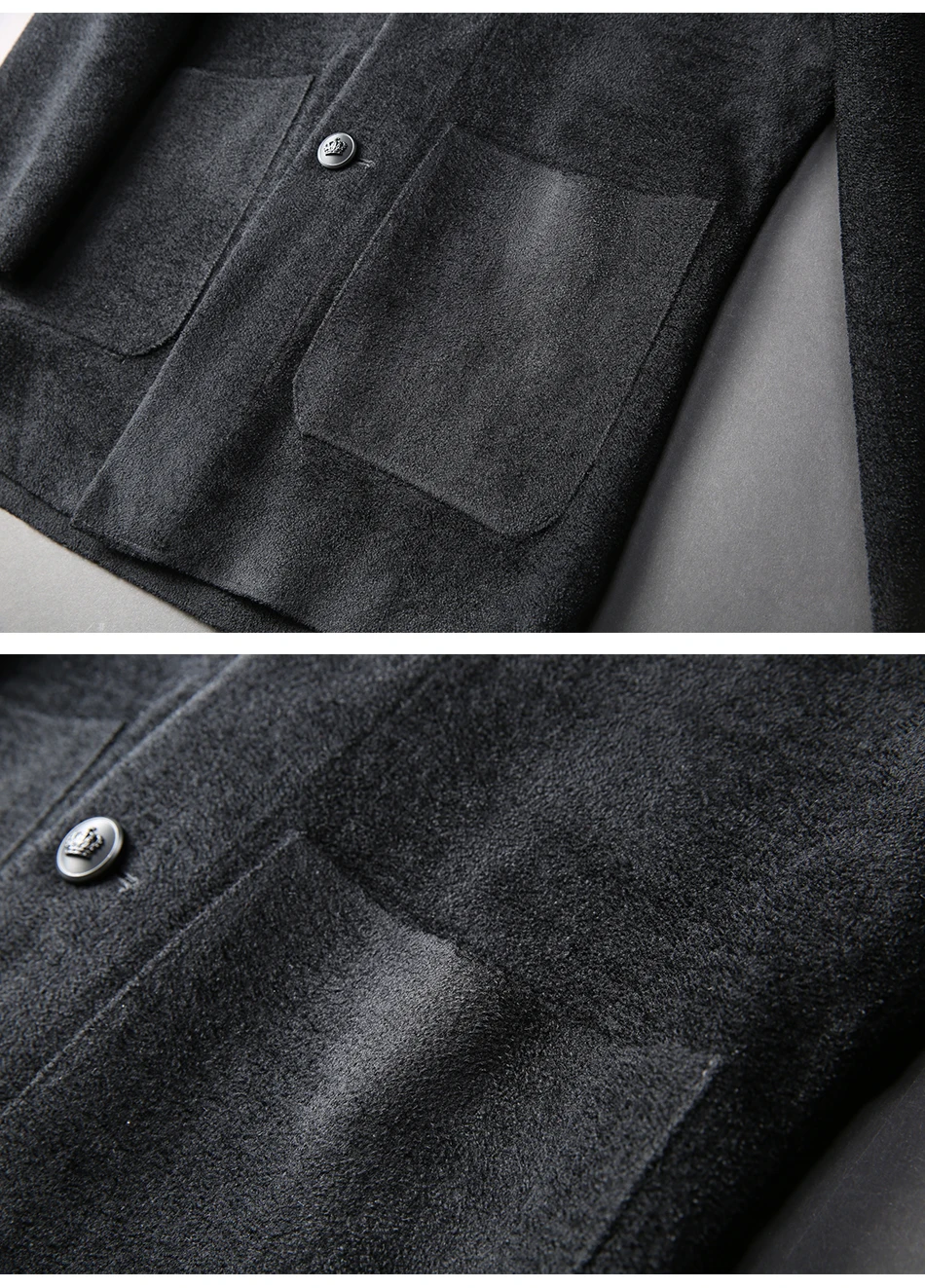 JSBD high-end handsome men's coat thick no-ironing fw men casual scarf collar long woolen coat