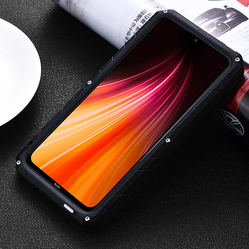 IMATCH чехол для Xiaomi Redmi Note 8 Pro Чехол для Телефона Жесткий Алюминиевый металлический полная защита противоударный сверхпрочный чехол