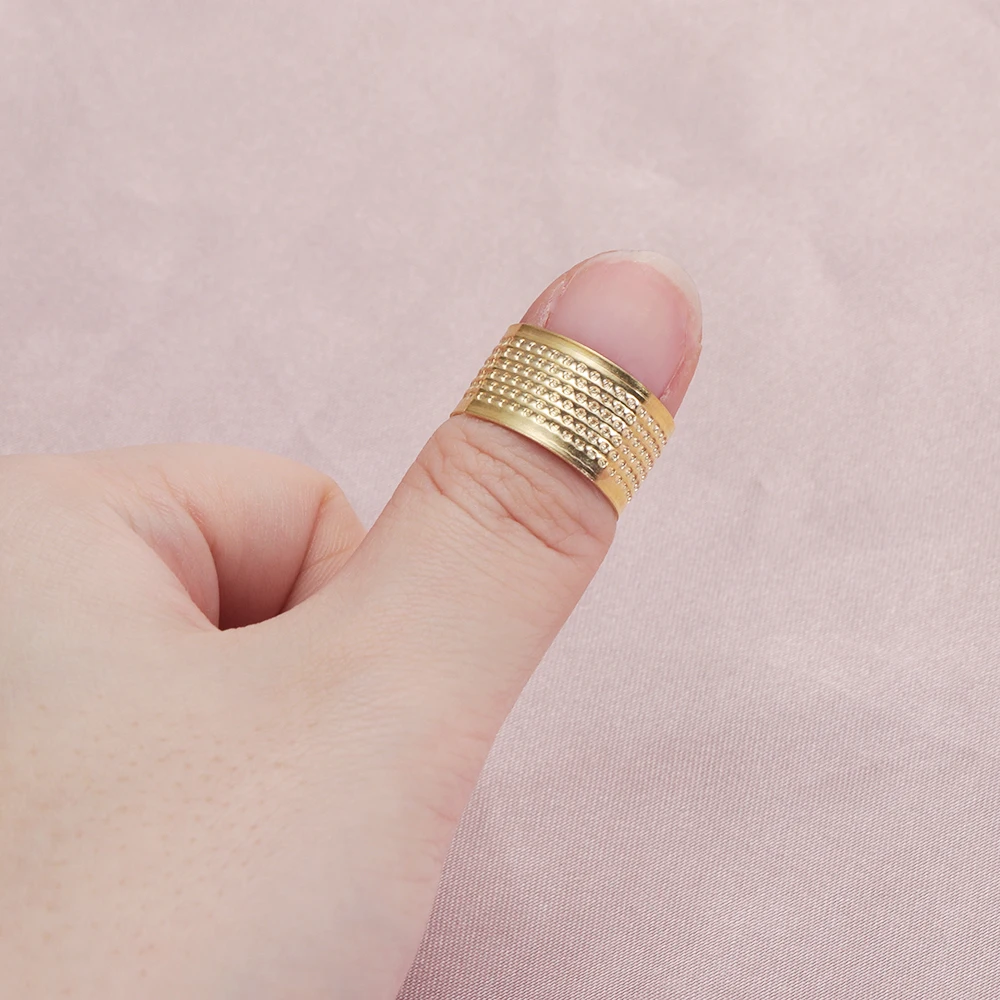1/10 шт. иглы наперсток металлическая защита для пальца кольцо из чистого DIY Ручная работа ремесла швейные инструменты для вышивки дома аксессуары