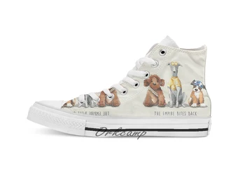 

Rebel Dogs Custom Casual High Top lace-up Canvas shoes sneakers Drop shipping