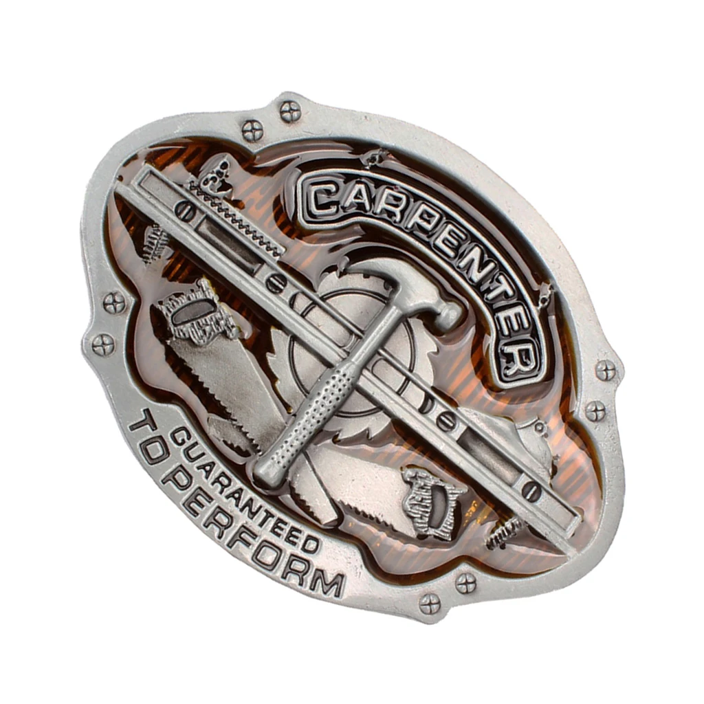 1Pc Classic Carpenter Hammer Tools Buckle Vintage Zinc Alloy Belt Buckle DIY