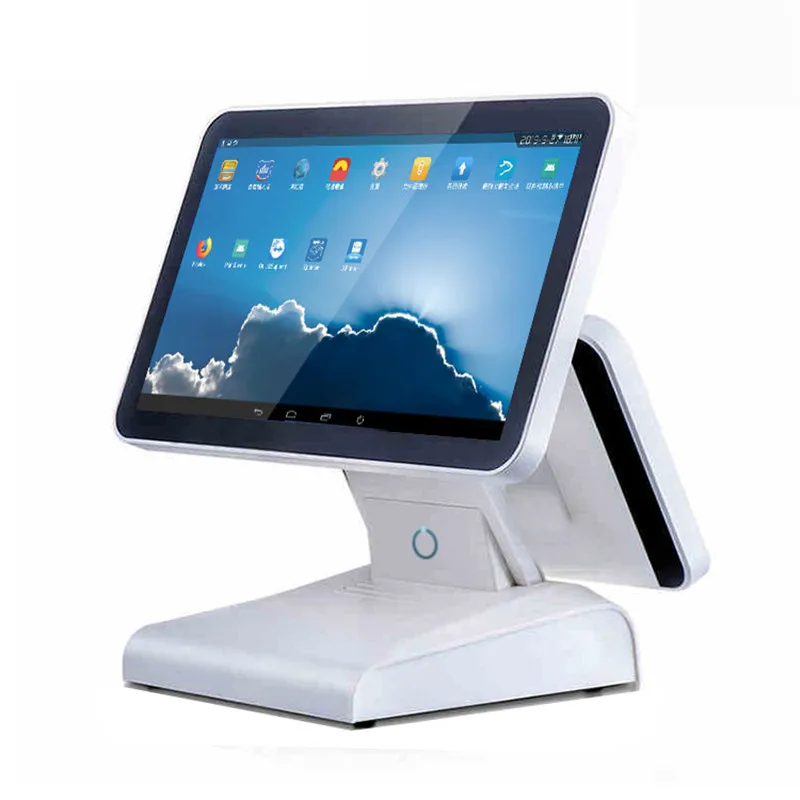 15.6&quot Touch Screen &amp 11.6&quot Customer Display POS Machine Cash Register Android for Restaurants All In One System Terminal |