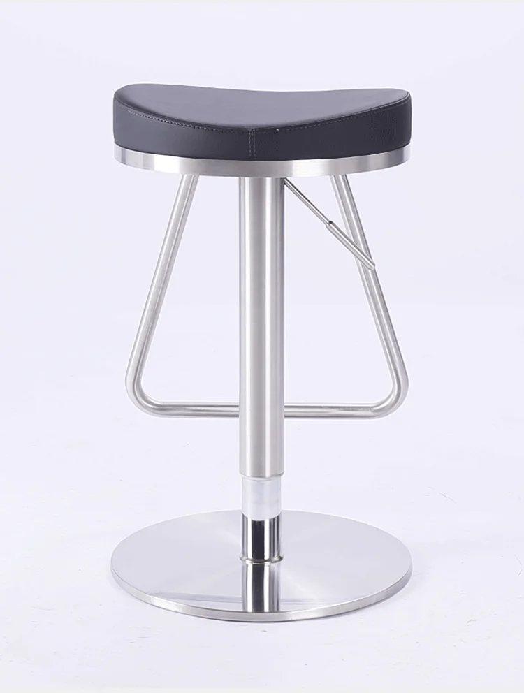 Роскошный высококачественный барный стул из нержавеющей стали, барная мебель, высокий барный стул, домашний стул, Современный барный кожаный стул