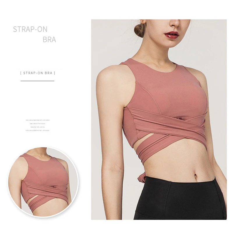 

Fashion High Waist Capri 1PC Back Bowknot Cross Lace Up Comfortable Soft Elastic Gym Fitness Workout Running Tops Sports Bra