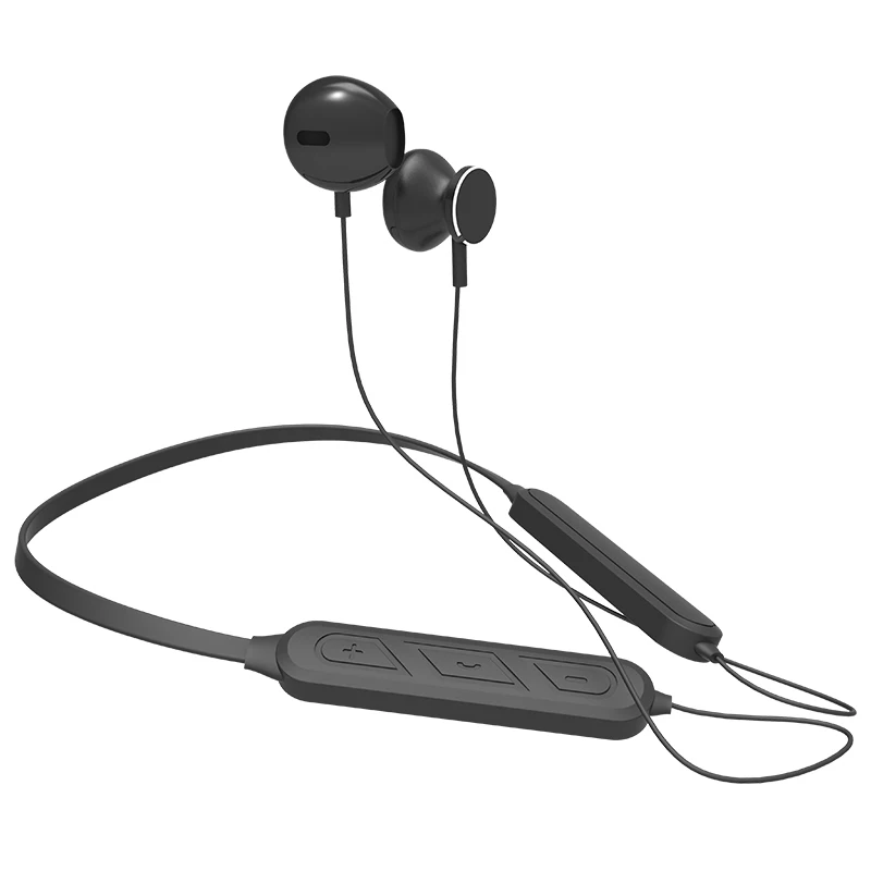 Black Bluetooth наушники Handfree магнитные поглощающие наушники шейные наушники-вкладыши гарнитура спортивные наушники для Samsung S8 Xiaomi9 - Цвет: Black