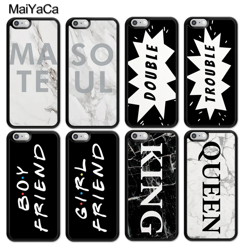 Чехол для телефона King Queen Best Friends BFF чехол iPhone 13 12 Pro Max mini 11 XS X XR 6S 7 8 Plus SE 2020 |