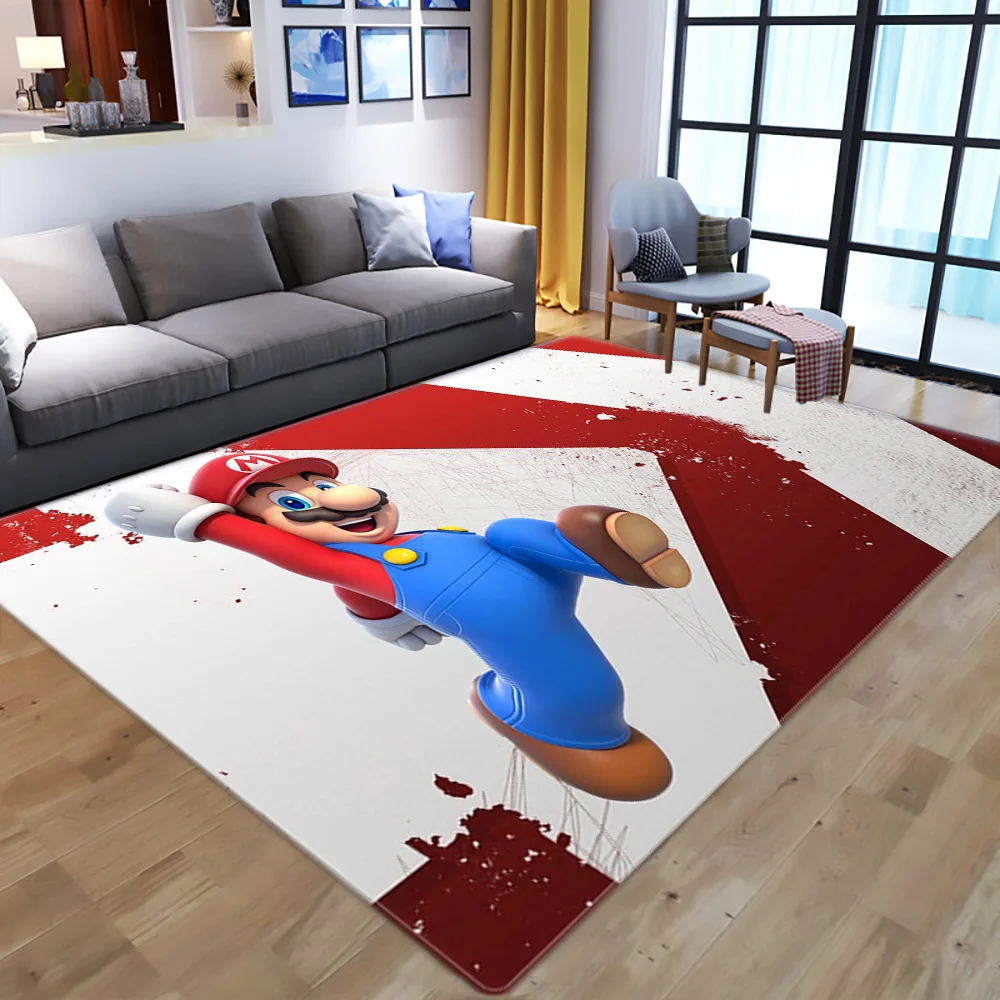 

Super Mario carpet Square Anti-Skid Area Floor Mat 3D Rug Non-slip Mat Dining Room Living Soft Carpet Kids Cartoon Game Mat 03
