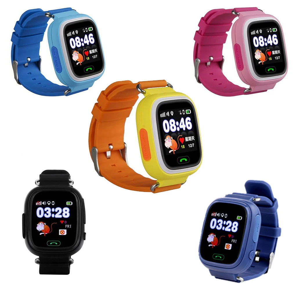 

Q90 GPS Child Smart Watch Phone Position Children Watch 1.22 inch Color LCD Touch Screen Smart Watch WIFI SOS Wristwatch