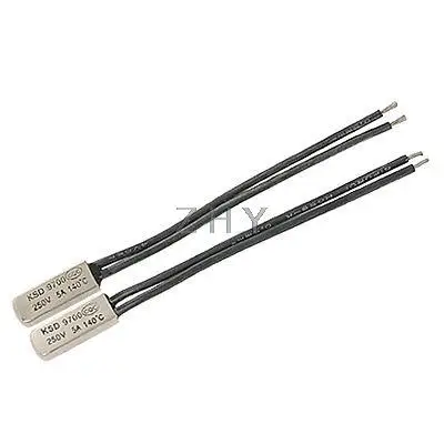 2 шт 250V 5A KSD9700 биметаллический термостат переключатель температуры 140C N.C