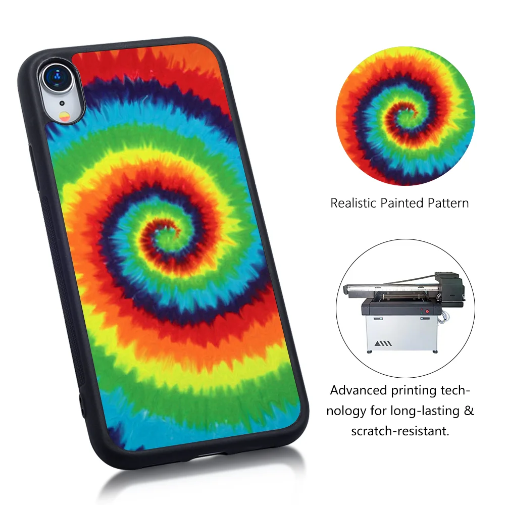 Цветной крученый 2D ТПУ Пластиковый Чехол для телефона iPhone X XR чехол XS мягкая