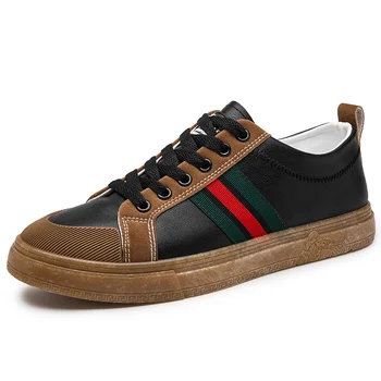 

Men's Vulcanize Shoes Fashion Mens Retro Breathable Skateboard Sneakers High Quality Trainers Leather Footwear Zapatos De Hombre