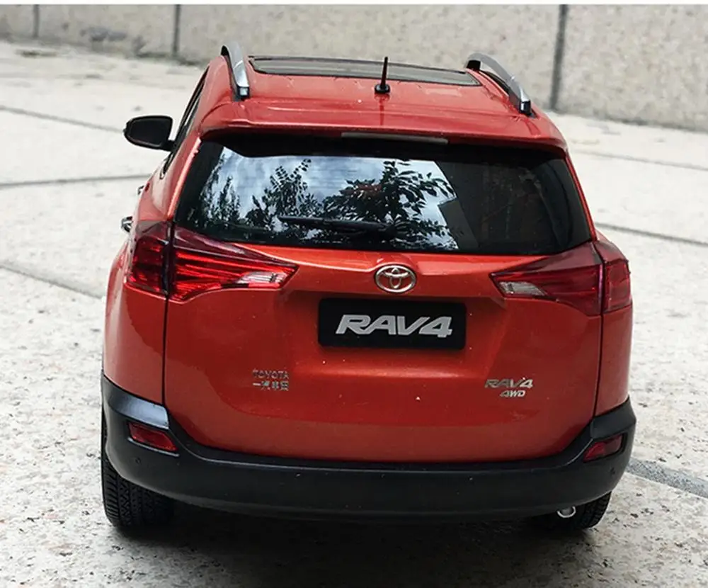 1/18 Масштаб Toyota RAV4 SUV оранжевый литье под давлением автомобильные модельные игрушки, коллекционные подарки