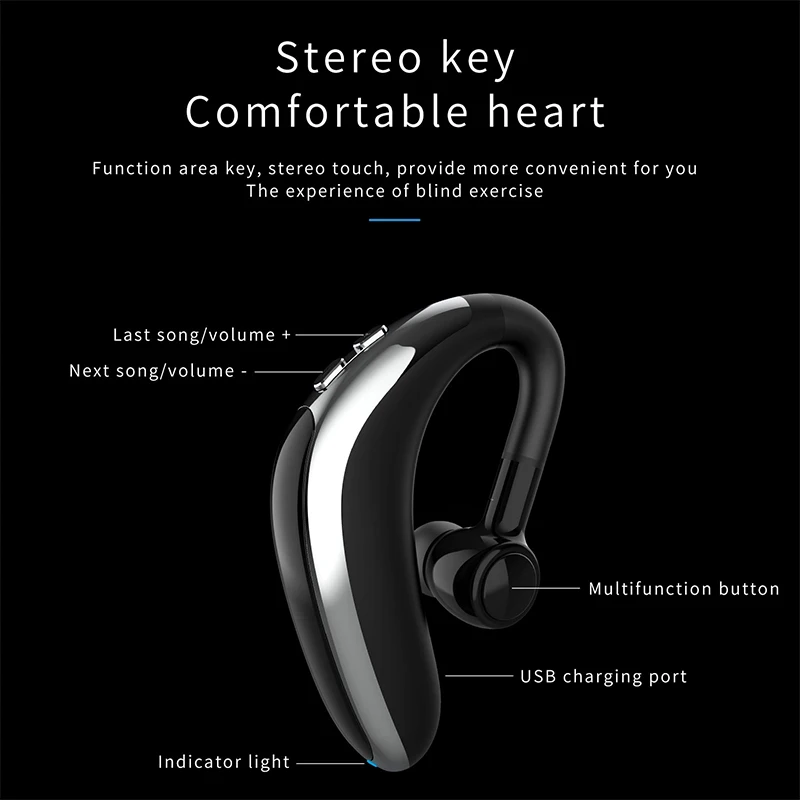 H500 Bluetooth V5.0 привод наушники беспроводной крючок дизайн удобный мобильный телефон чередование вкладыши для левого/правого уха гарнитура