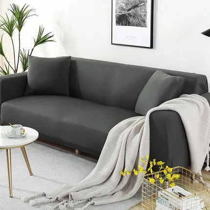 Однотонный чехол для дивана, хлопок, эластичный чехол для дивана для гостиной, чехол для дивана, чехол для дивана, полотенце, защита мебели, чехлы - Цвет: Color2