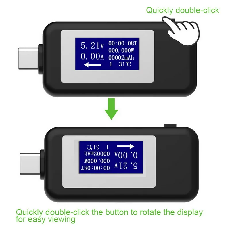 Usb tester multímetro digital atual e medidor