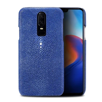 

Luxury Phone Case For Oneplus 6 6T 7 7T Pro Case For 3 3T 5 5T Real Pearl Fish Skin Back cover