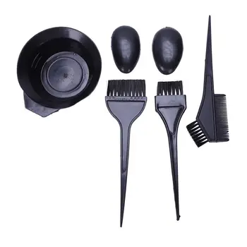 

5pcs / set dye hair dye with hair brush bowl combo hair tools black