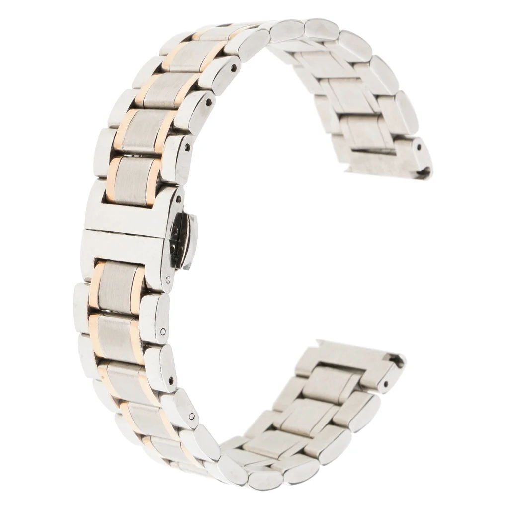 

Butterfly Deployment Clasp Stainless Steel Watch Band Bracelet for Sport Watch,Business Watch 18/19/20/21/22mm