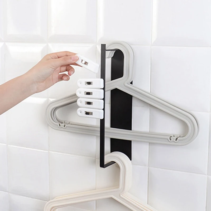 

Creative Storage Artifact-Free Perforated Hanger Storage Rack Wall-Mounted Home Balcony Put Drying Rack Finishing Rack