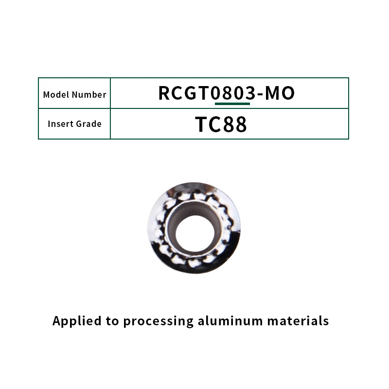 RCGT0803-MO-TC88 FivePears 10 шт. алюминиевые поворотные вставки RCGT10T3 1204 0803 RPGT1003 круглое лезвие токарный инструмент с ЧПУ Инструменты - Цвет: RCGT0803-MO-TC88