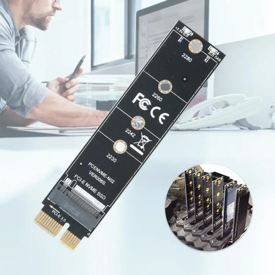 Адаптер карты PCI E к M.2 жесткий диск NVME адаптер Расширение Райзер конвертер с