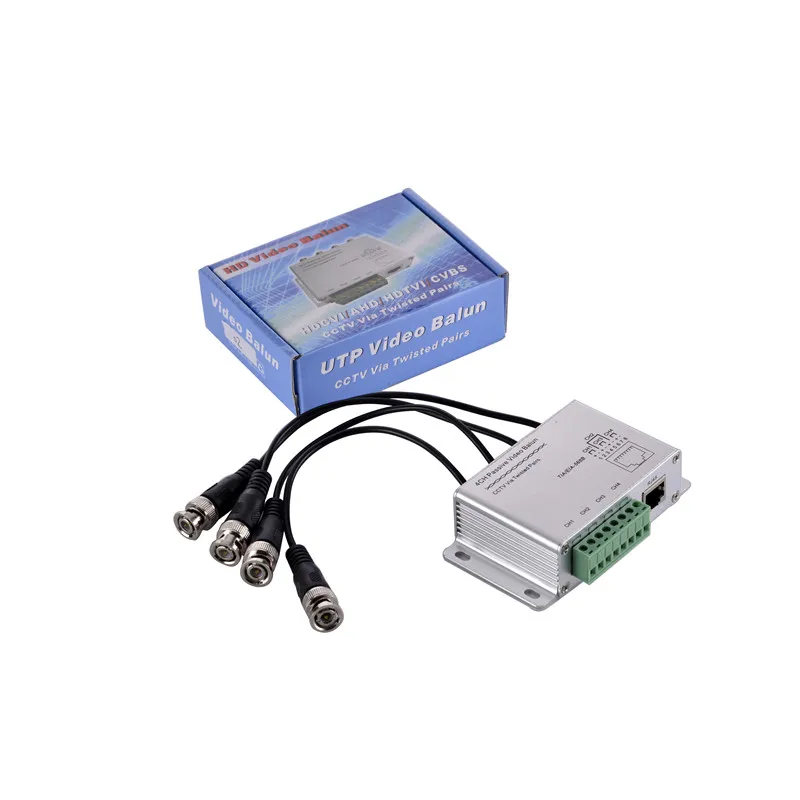 CCTV 4CH пассивный видео BNC к UTP RJ45 коаксиальный адаптер камеры DVR балун 4CH балун с UTP кабелем