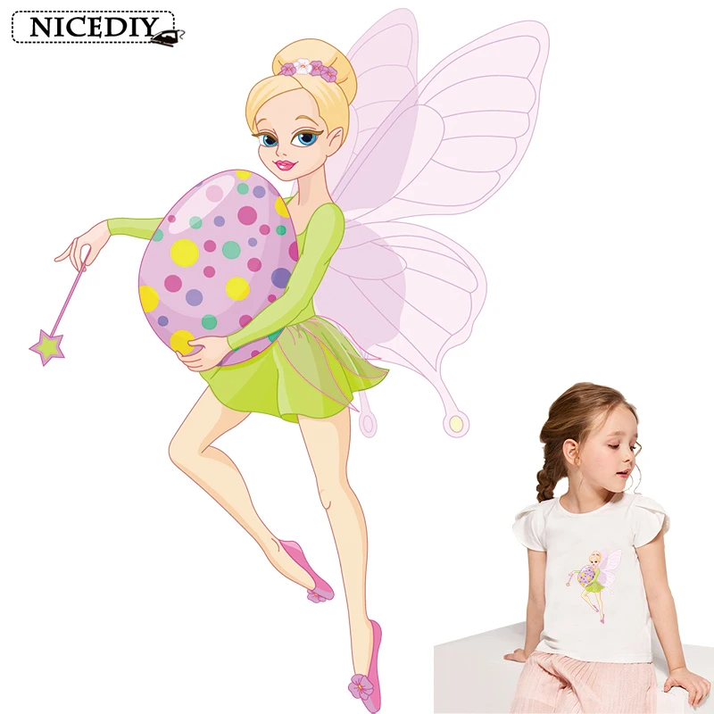 

Nicediy Thermo Stickers Iron On Transfer For Clothes Stripes Cute Girl Patch Heat Transfer Vinyl Applique On Clothes DIY Badge