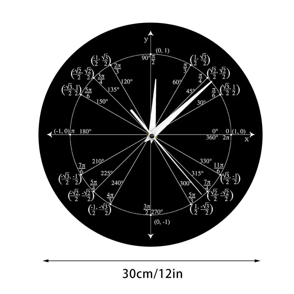 Creative New Wall Clock Triangle Calculus Decoration Geometry Radial Mark Angle Value Wall Clock Wall Art Deco Home Decor