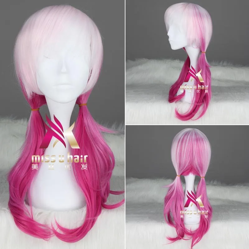 Горячая японского аниме Guilty Crown(GC) Yuzuriha Inori косплей парик Хэллоуин, вечерние, сценические, играть розовые длинные волосы высокого качества