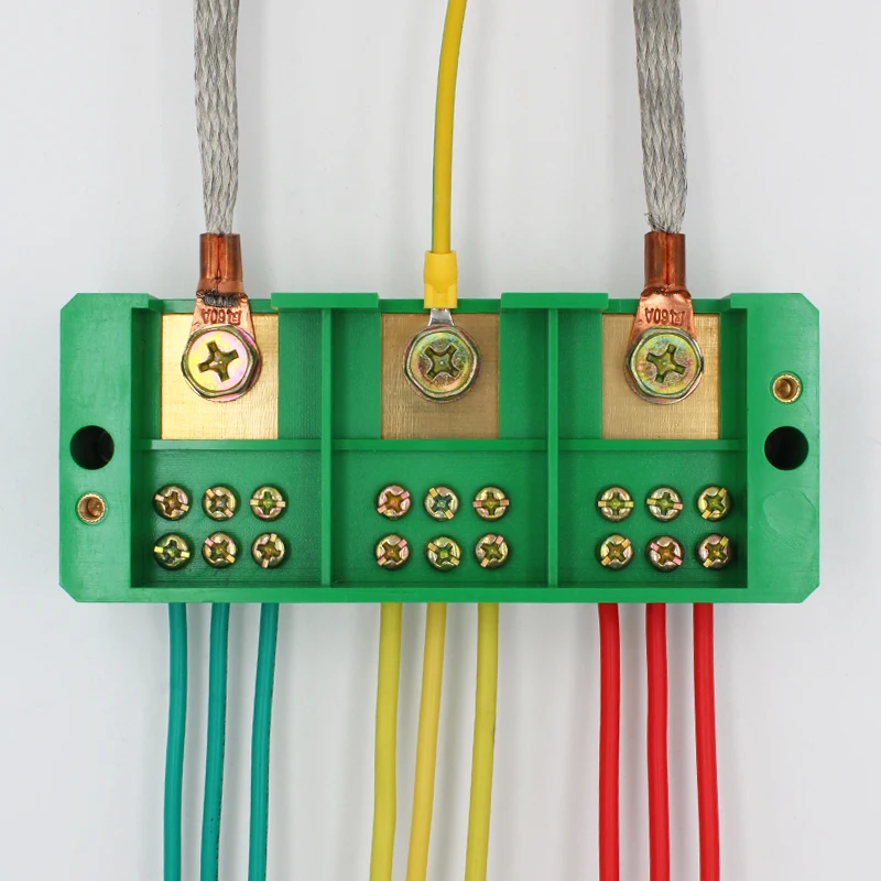 

Terminal Rows Three-phase 3 in 9 Out Junction Box Distribution Box Wire Connector Shunt Box Three In and Nine Out