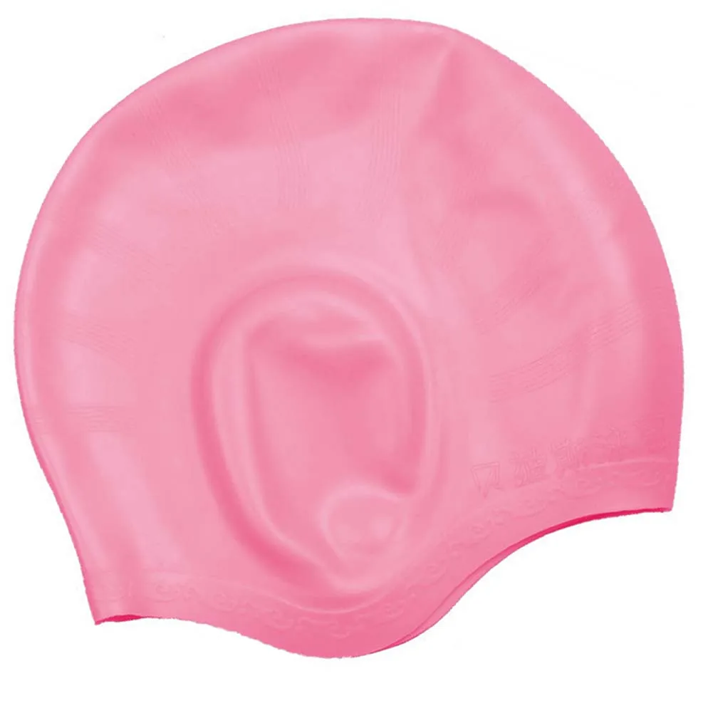 light pink 1 шт. силиконовые водонепроницаемые шапочки для купания для мужчин для женщин, с длинными волосами шапочка для плавания крышка уха кости бассейн - Цвет: light pink