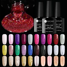 Ur Sugar 7,5 мл голографический лак для ногтей Блеск УФ-гель для ногтей Platinum лак мерцающий Маникюр замачивающийся лак для ногтей
