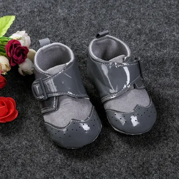 

Baby PU Leather Anti Slip Crib Shoes Buckle Hollow Breathless Infant Footwears Newborn baby Girls boy shoes Soft Soled Shoes