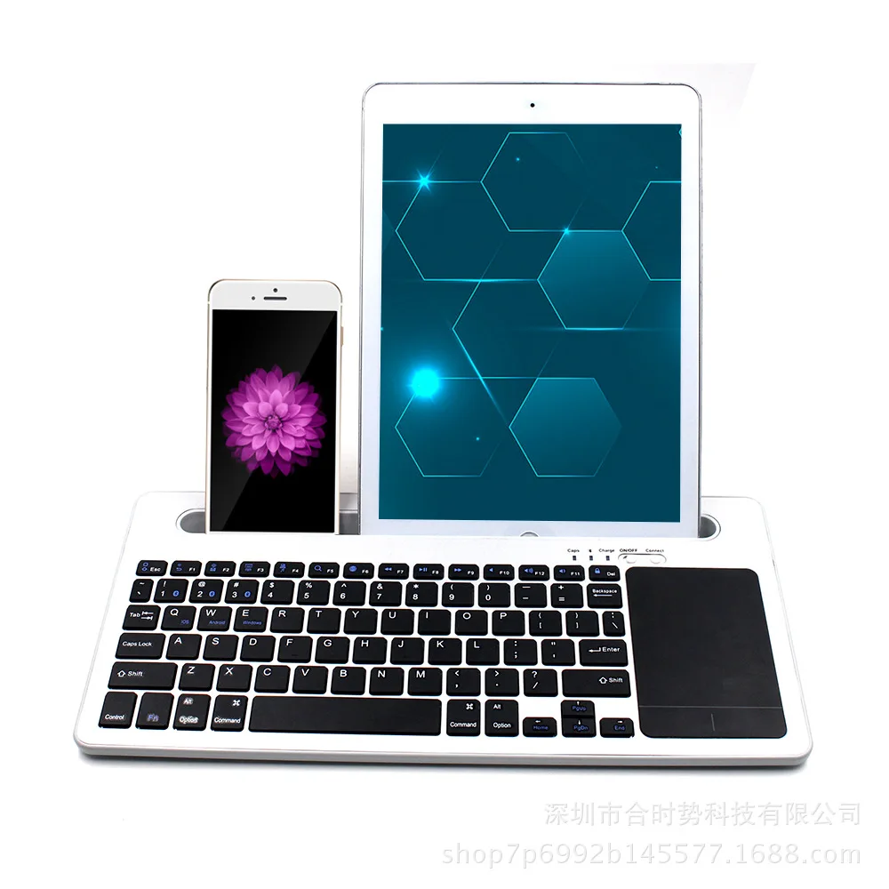 

Three Matching with Touchpad Bluetooth Keyboard And Slots Three System Universal Tablet PC Keyboard