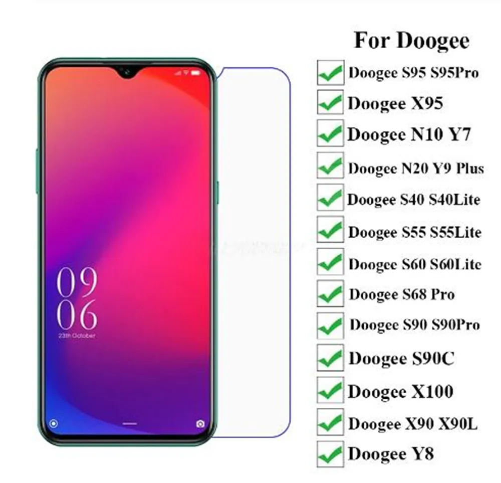 Tempered Glass For Doogee X95 S40 S55 S60Lite S90 S90C S95 S88 Pro Y7 Y9 Plus N10 N20 N100 X90 X90L Screen Protector Film | Мобильные