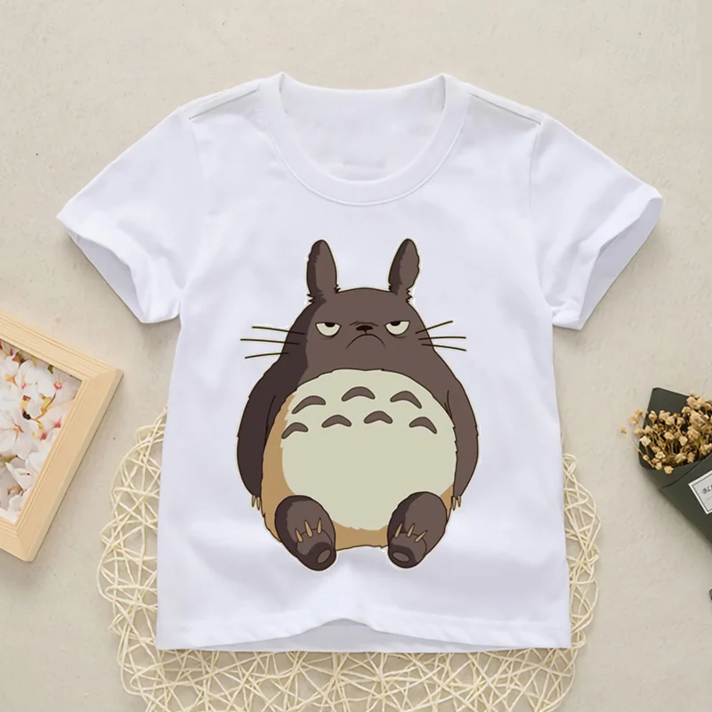 Kawaii Totoro Детская футболка забавный мультяшный рисунок Унесенные призраками
