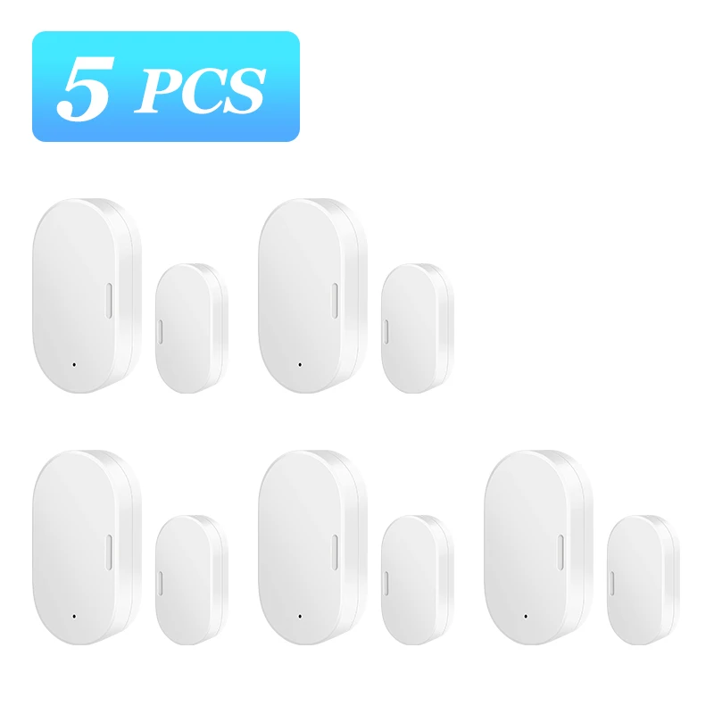 1/5/8pcs Tuya Zigbee Smart Door Window Sensor APP Remote Real-time Monitor Home Automation for Alexa Google Home,Anti-theft 