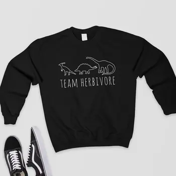 

Hoodies Casual Tops Dinosaur Aesthetic Clothes Team Autumn Sweatshirt Vegan Jumper Vegetarian Casual Tops