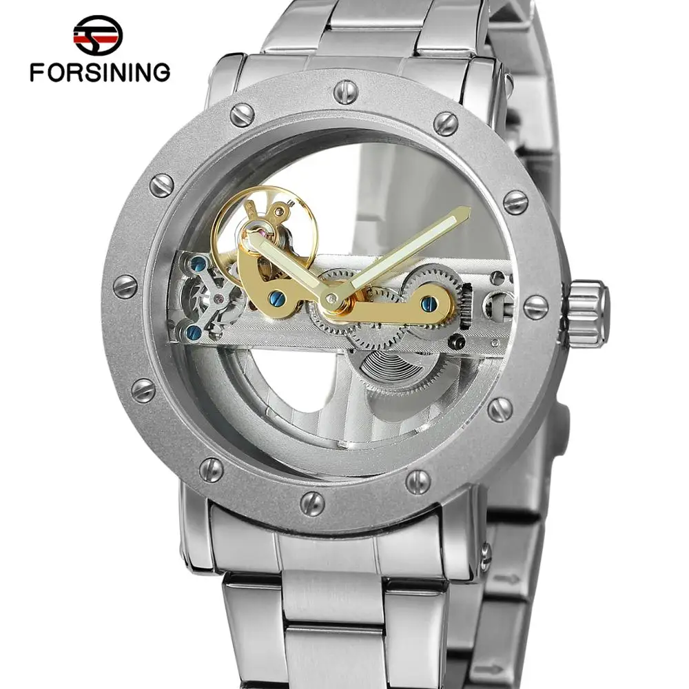 

FORSINING 2020 Mens Watches Military Sport Clock Male Top Brand Luxury Skeleton Bridge Clocks Automatic Mechanical Men Watch Hot
