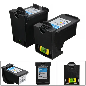 

Printer Replacement Ink Cartridges Black Multicolor For HP OfficeJet 3830 3831 3832 3833 302XL Not Stick Excellent Print Effect