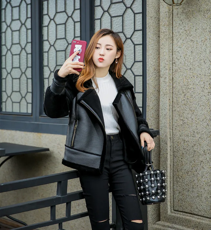 winter women fur coat and sheepskin leather jacket (1)