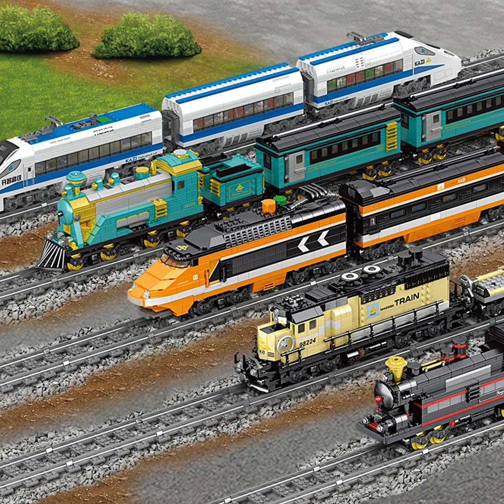 

Technic Series Express high-speed Train Tracks Power Figures DIY Educational Building Blocks Kits Toys For Kids Creative Gifts