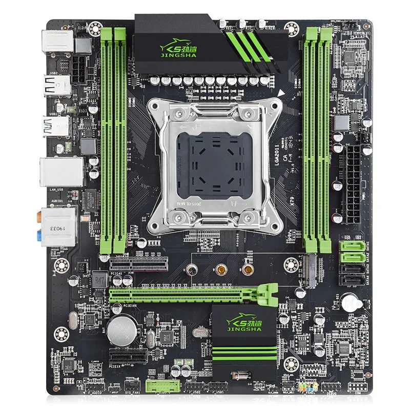 JINGSHA X79 LGA 2011 Motherboard 4-Channel DDR3 64G REG ECC RAM NVME M.2 USB3.0 SATA3.0 PCI E 3.0 Support Intel Xeon E5 V1 &amp V2 |