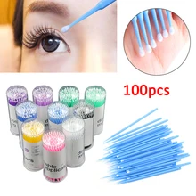 100 шт./кор. одноразовые ватные палочки для наращивания ресниц прививка очищающий специальный инструмент индивидуальные Аппликаторы тушь для ресниц