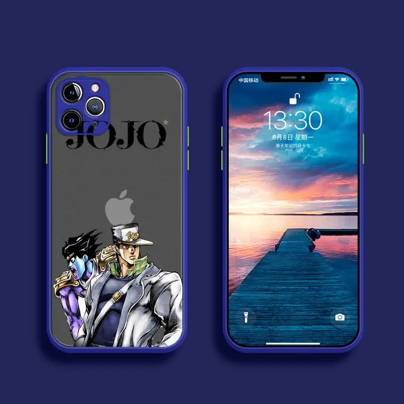 Jojo Bizarre Adventure Phone Case For Iphone 12 11 Mini Pro Xr Xs Max 7 8 Plus X Matte Transparent Back Cover Phone Case Covers Aliexpress