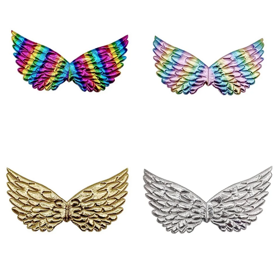 Little Boys Girls Party Accessories 4 Colors Rainbow Gold Silver Unicorn Wings Children Photography Props Kids Halloween Costume