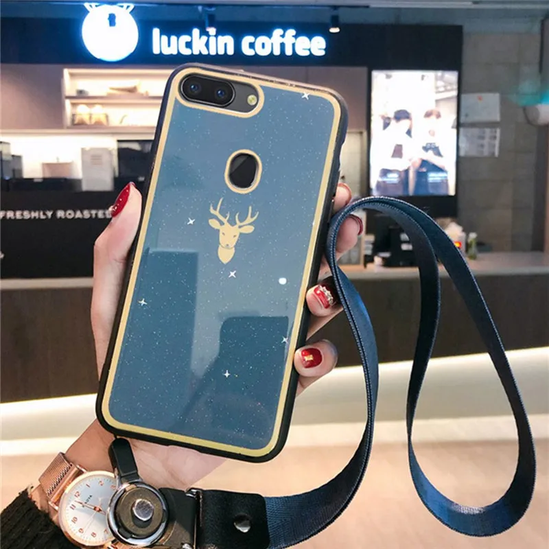 phone bag case Чехол для xiaomi mi 8 9 se lite 9T A3 lite cc9 cc9e redmi k20 pro, блестящий ремешок с вышивкой оленя из ТПУ+ поликарбоната, чехол для телефона - Цвет: phone bag case