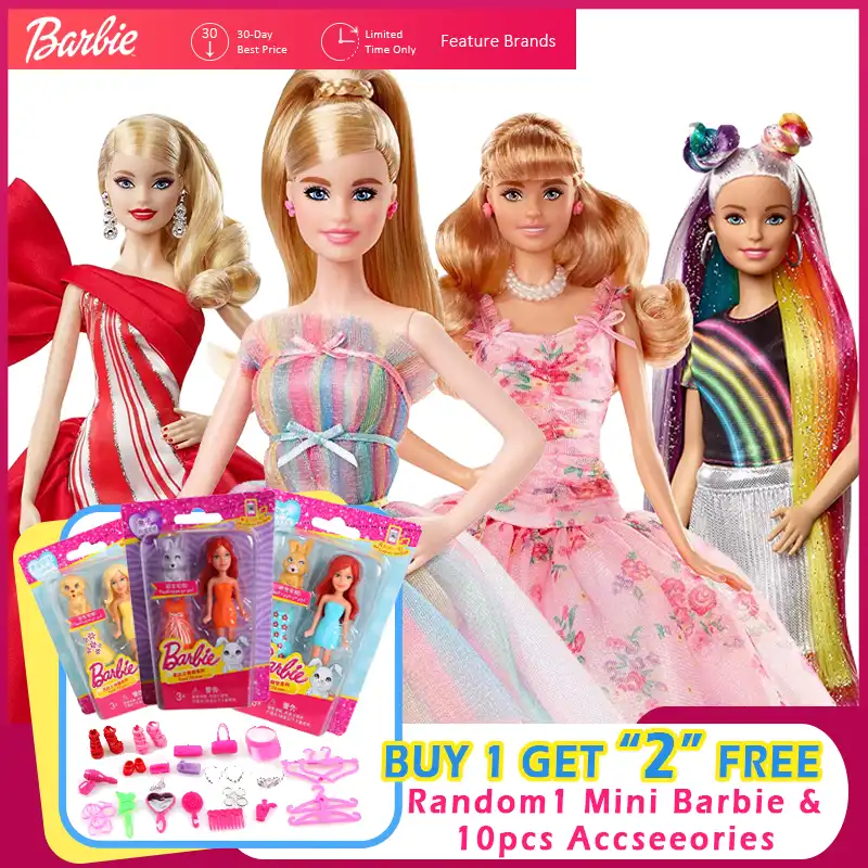 2019 Newest Barbie Doll Toy Rainbow Sparkle Hair Doll Beautiful Girl Different Pose Boneca Mode Fxn96 For Birthday Gift Doll Dreams Doll Stylecollectible Dolls Aliexpress