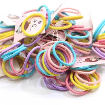

100/500PCS Pack of Assorted Colours Baby Girls Kids Elastic Hair Band Mini Elastic Ponytail Holders Hair Ties For Babies Kids
